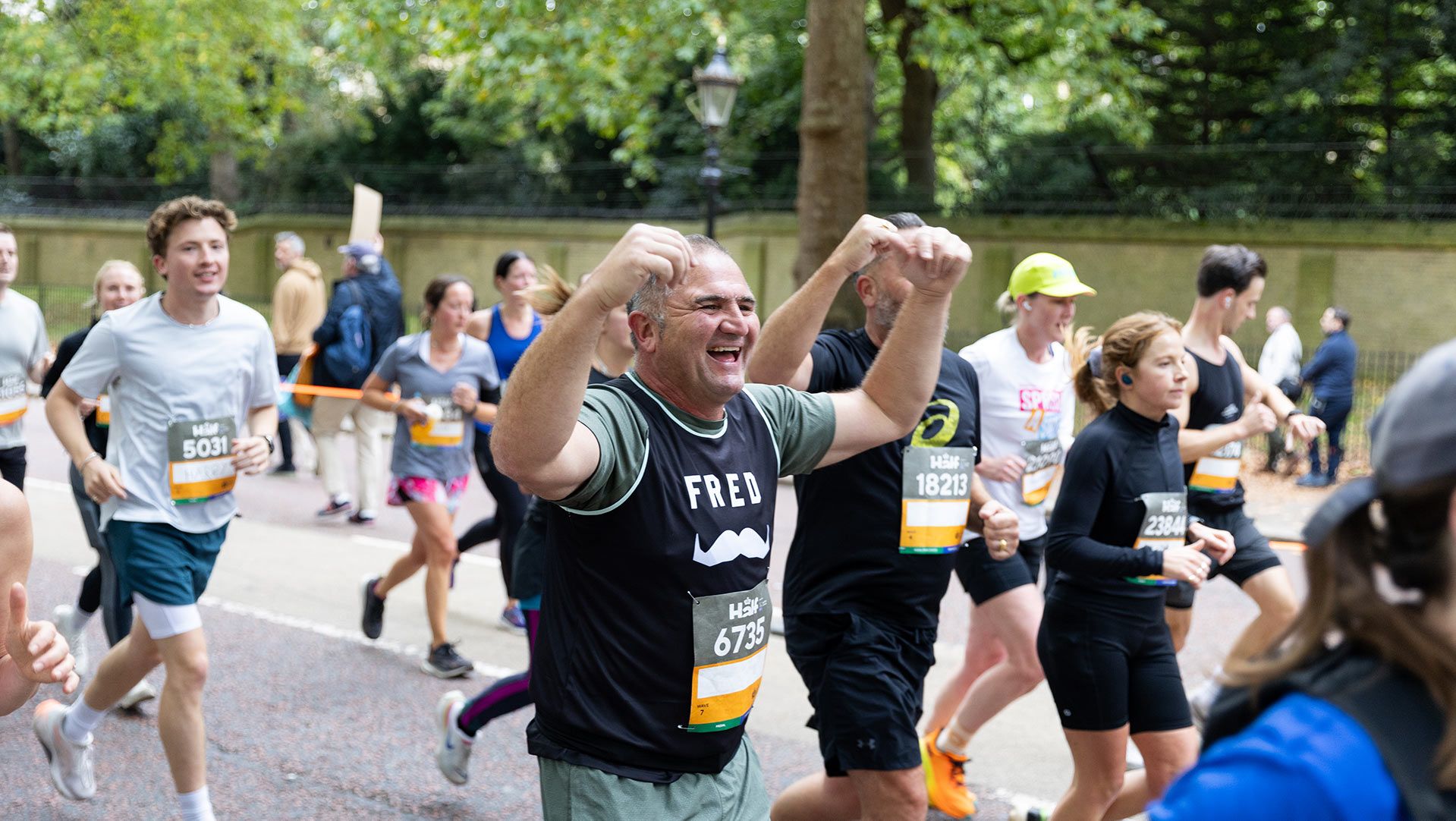 Photo of people running in a marathon.